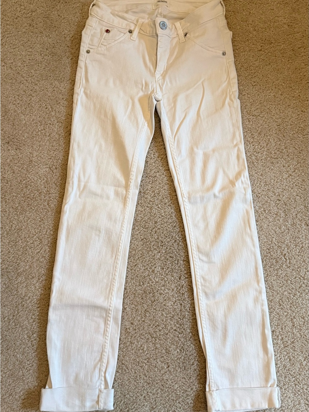 Hudson Jeans Straight Leg Women's White Denim